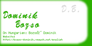 dominik bozso business card